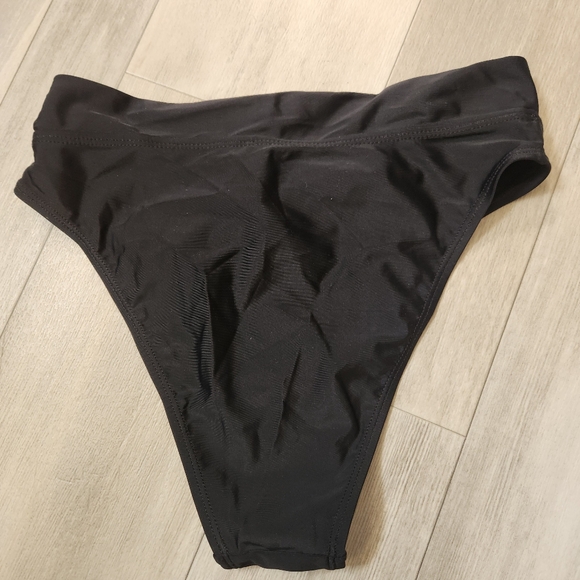 Tankini swimsuit S black floral tropical two piece swimwear beach summer top new - Picture 10 of 13